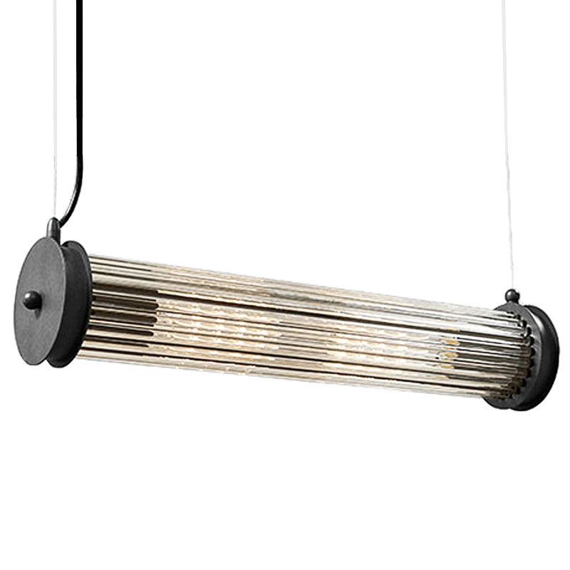 Подвесной светильник Glass TUBE Pendant Black Черный Прозрачный Подвесной светильник Glass TUBE Pendant Black Черный Прозрачный в Грозном | Loft Concept