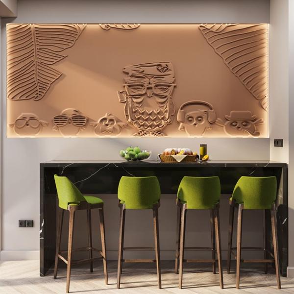 Барельеф OWLS Барельеф OWLS в Грозном | Loft Concept