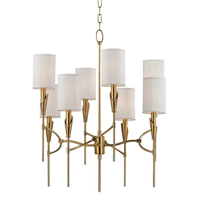 Люстра TATE Chandelier 1304-AGB Латунь Белый Люстра TATE Chandelier 1304-AGB Латунь Белый в Грозном | Loft Concept