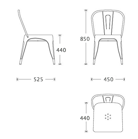 Кухонный стул Tolix Chair Кухонный стул Tolix Chair в Грозном