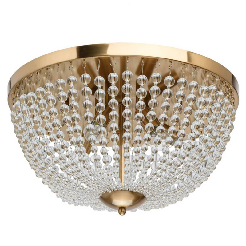 Потолочный светильник Virginia Clear Beads ceiling Gold S Золотой Прозрачное Стекло Потолочный светильник Virginia Clear Beads ceiling Gold S Золотой Прозрачное Стекло в Грозном | Loft Concept