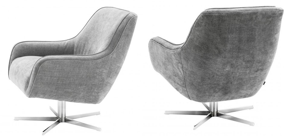 Кресло Eichholtz Swivel Chair Serena Grey Кресло Eichholtz Swivel Chair Serena Grey - Loft-Concept в Грозном