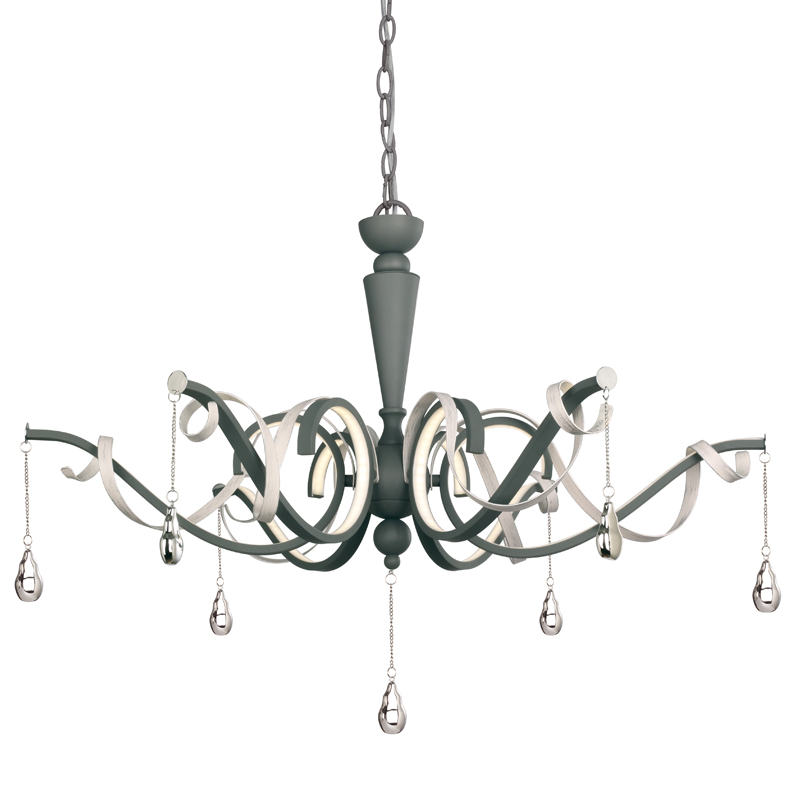 Люстра Morris Chandelier black Черный Хром Белый винтажная патина Люстра Morris Chandelier black Черный Хром Белый винтажная патина в Грозном | Loft Concept