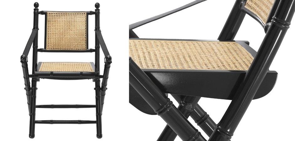 Стул Eichholtz Folding Chair Bolsena Black Стул Eichholtz Folding Chair Bolsena Black - Loft-Concept в Грозном