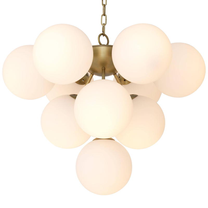 Люстра Eichholtz Chandelier Icaro Латунь Античная полированная Белый Люстра Eichholtz Chandelier Icaro Латунь Античная полированная Белый в Грозном | Loft Concept