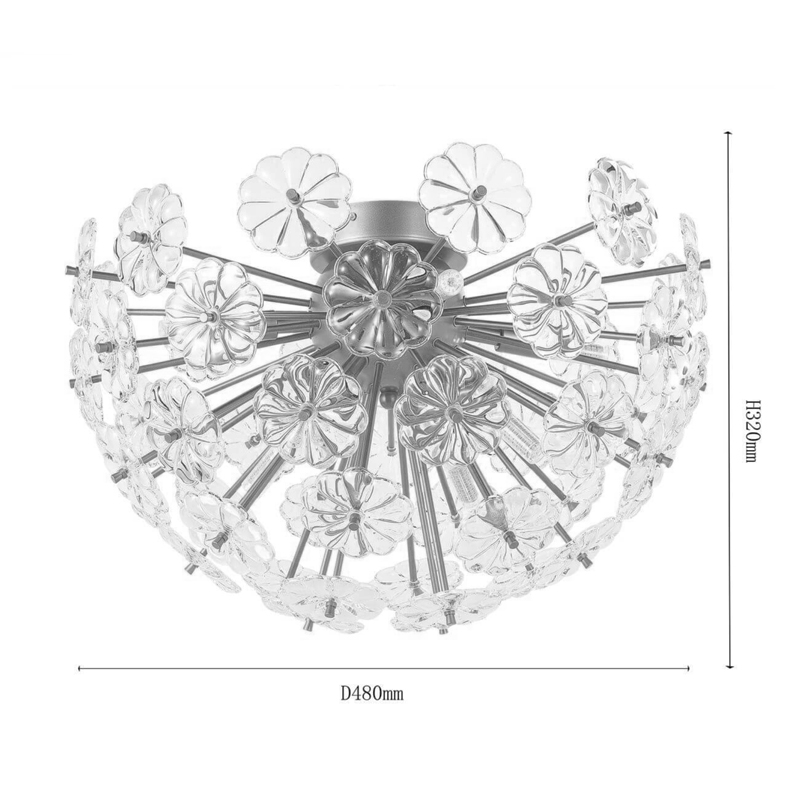 Потолочный Светильник Glass Flowers Sputnik Ceiling Потолочный Светильник Glass Flowers Sputnik Ceiling в Грозном