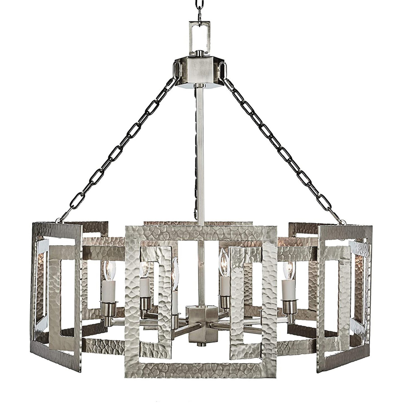 Люстра Textured Cage Pendant Lamp Silver Chandelier Серебряный Люстра Textured Cage Pendant Lamp Silver Chandelier Серебряный в Грозном | Loft Concept