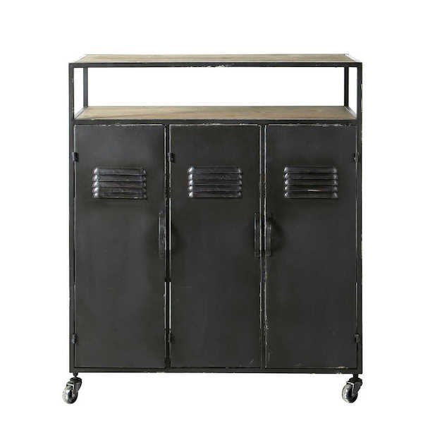 Комод в стиле Индастриал Industrial Kraft Chest Черный Комод в стиле Индастриал Industrial Kraft Chest Черный в Грозном | Loft Concept
