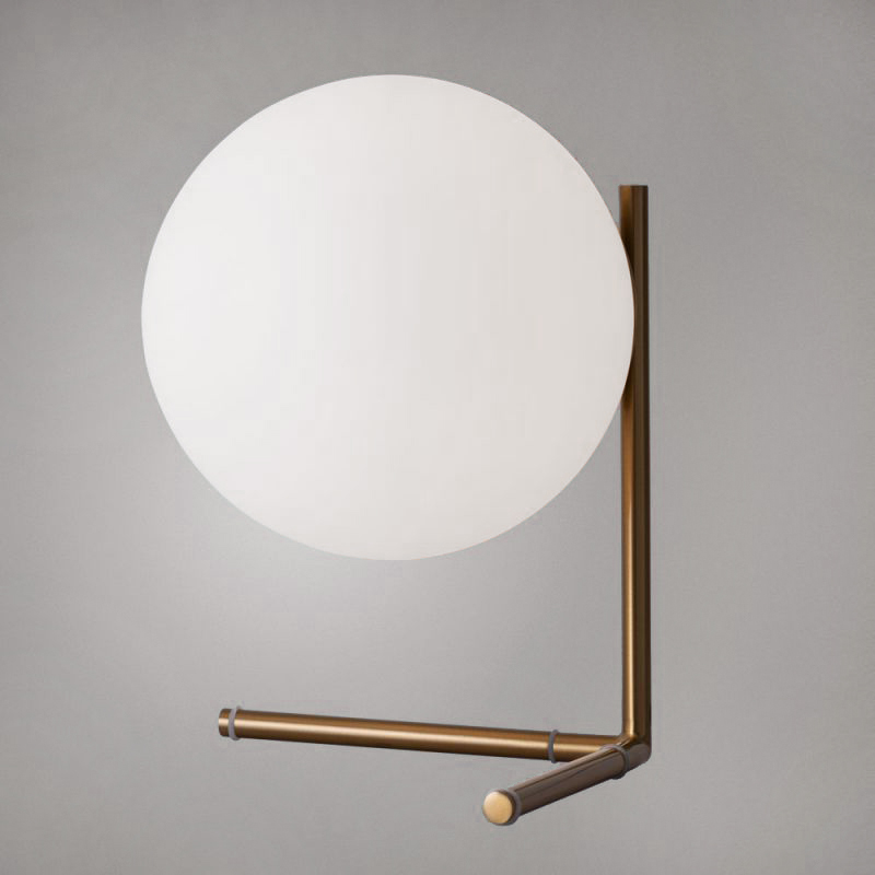Настольная лампа IC Lighting Flos Table brass Латунь Прозрачный белый Настольная лампа IC Lighting Flos Table brass Латунь Прозрачный белый в Грозном | Loft Concept