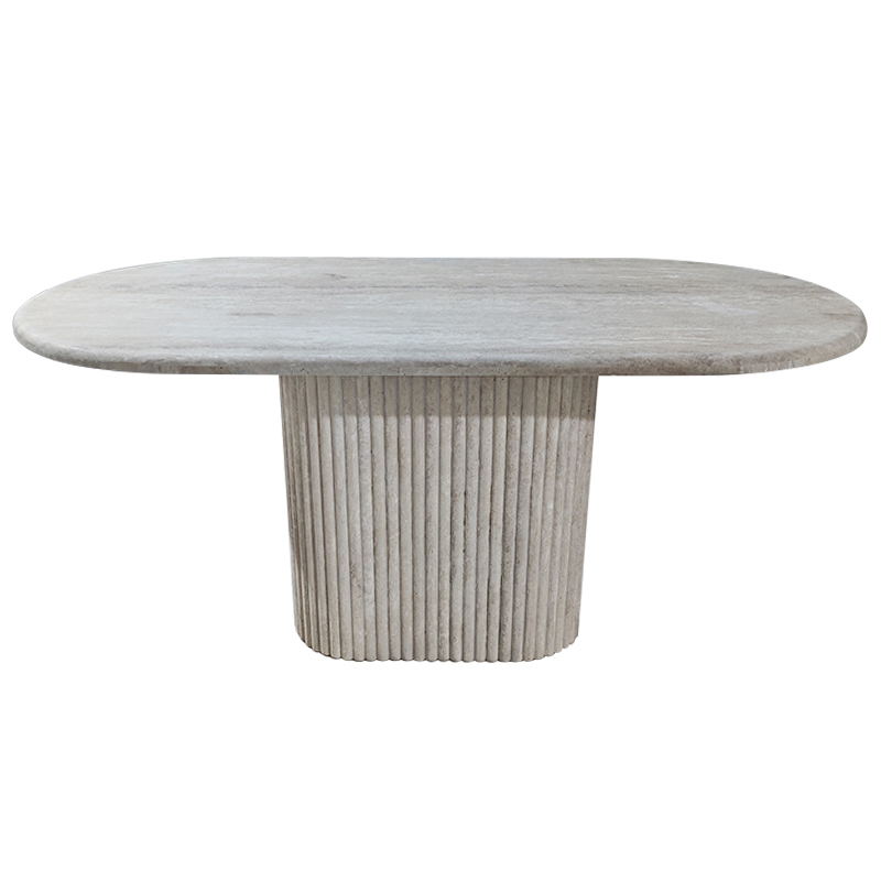 Консоль Annabel Grey Travertine Console Серый Консоль Annabel Grey Travertine Console Серый в Грозном | Loft Concept