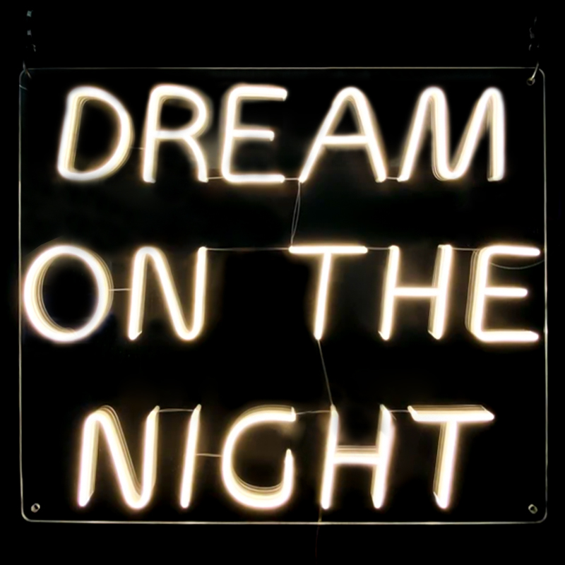 Неоновая настенная лампа Dream On The Night Neon Wall Lamp Прозрачный Желтый Неоновая настенная лампа Dream On The Night Neon Wall Lamp Прозрачный Желтый в Грозном | Loft Concept