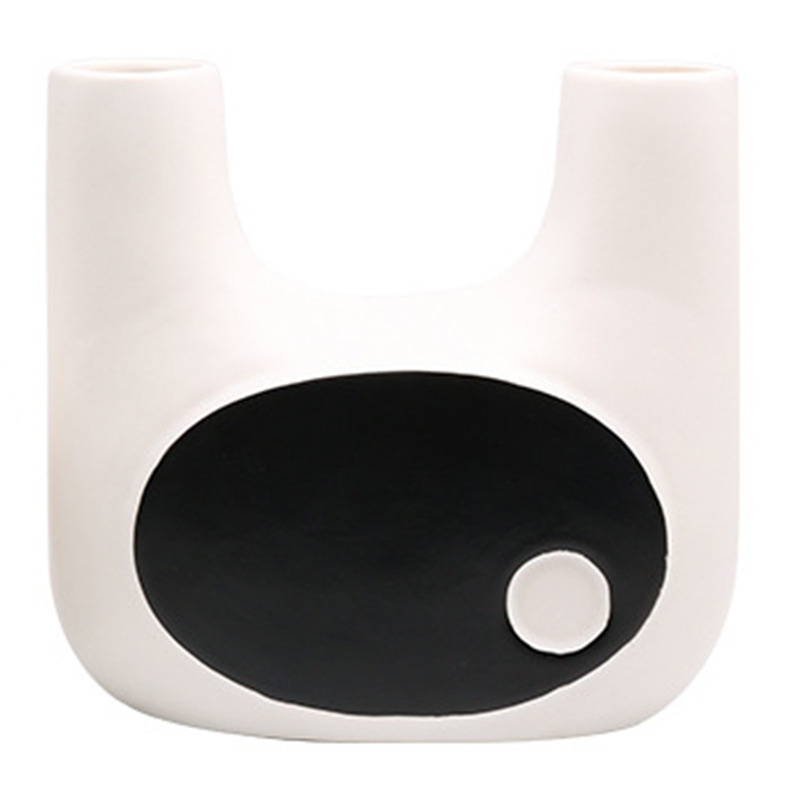Ваза Molecule Collection Kyou Vase Белый Черный Ваза Molecule Collection Kyou Vase Белый Черный в Грозном | Loft Concept