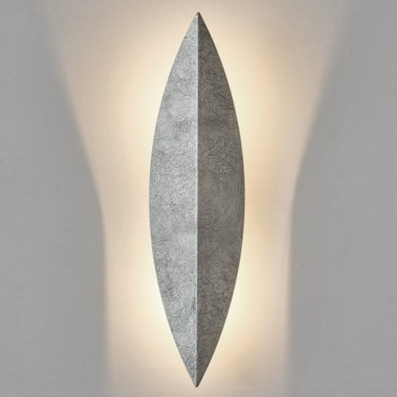 Art Deco Leaf Wall Lamp Silver Серебряный Art Deco Leaf Wall Lamp Silver Серебряный в Грозном | Loft Concept