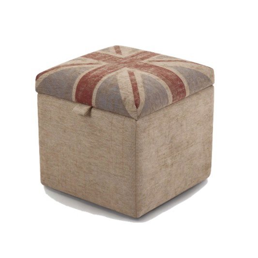Пуф для хранения Jack Britannia Collection Бежево-серый Пуф для хранения Jack Britannia Collection Бежево-серый в Грозном | Loft Concept