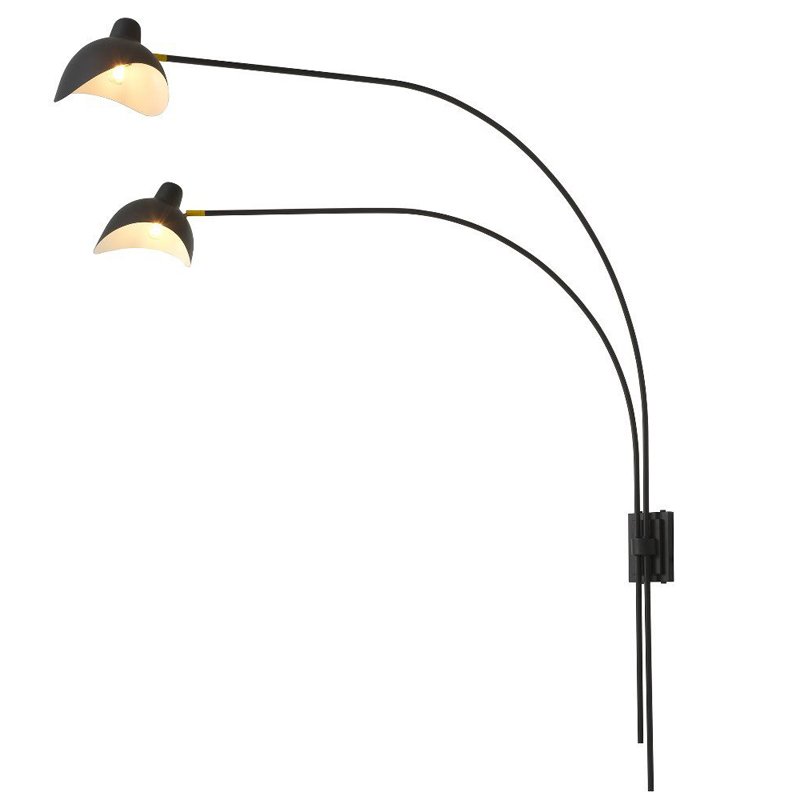 Бра Eichholtz Wall Lamp Mitch Black Черный Латунь Античная полированная Бра Eichholtz Wall Lamp Mitch Black Черный Латунь Античная полированная в Грозном | Loft Concept