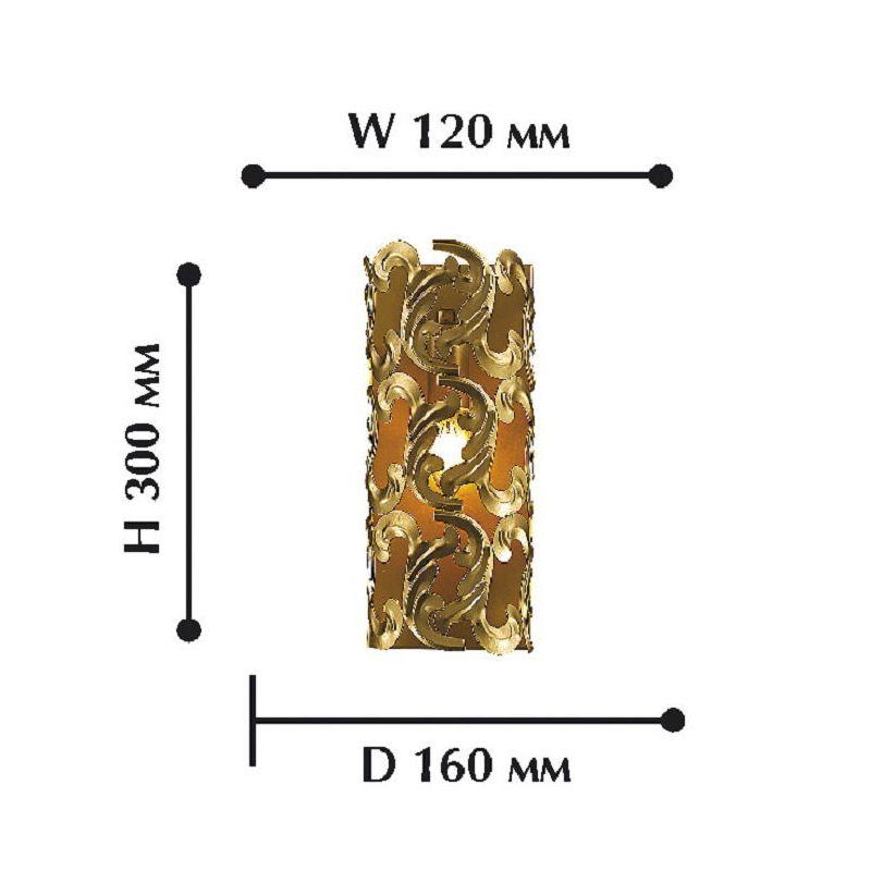 Ажурное бра цвета золота Gold Leaves Ажурное бра цвета золота Gold Leaves в Грозном
