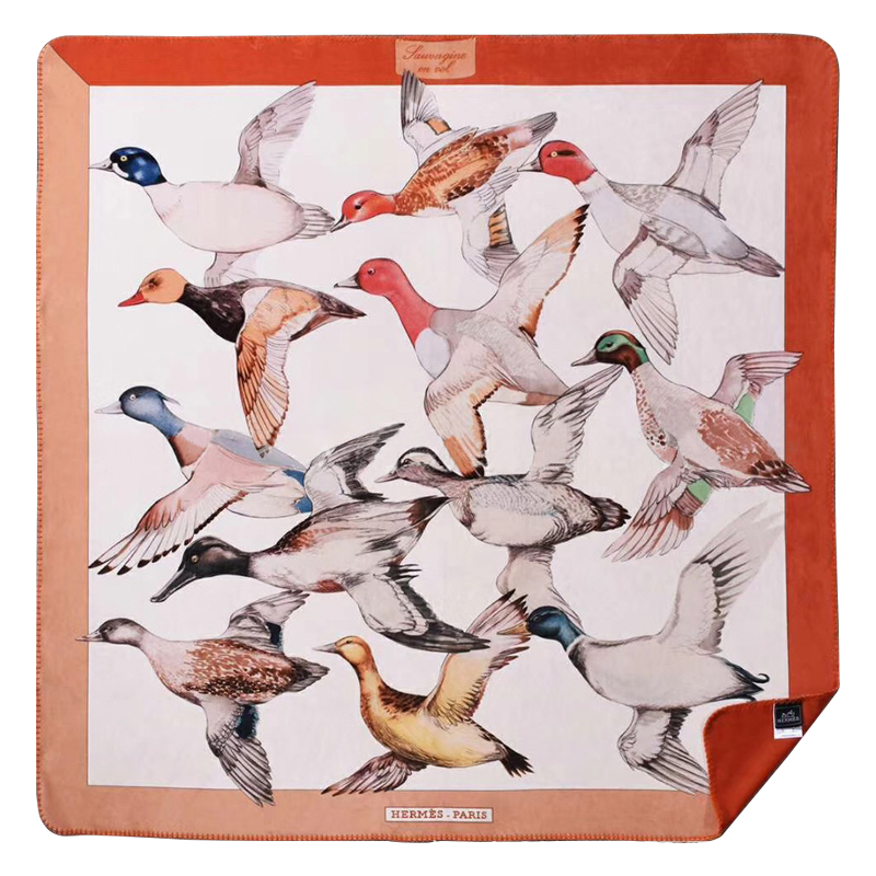 Плед Hermes Wild Ducks Plaid Мульти Оранжевый Бежевый Плед Hermes Wild Ducks Plaid Мульти Оранжевый Бежевый в Грозном | Loft Concept