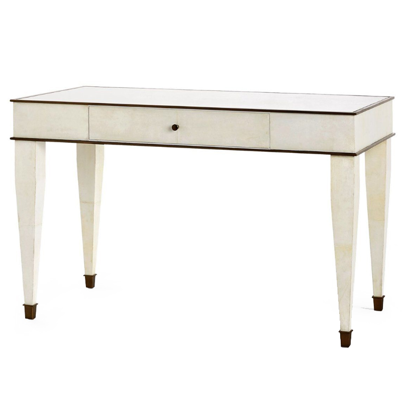 Рабочий стол BCHRISTINE DESK IN WHITE Молочный Темная бронза винтаж Рабочий стол BCHRISTINE DESK IN WHITE Молочный Темная бронза винтаж в Грозном | Loft Concept