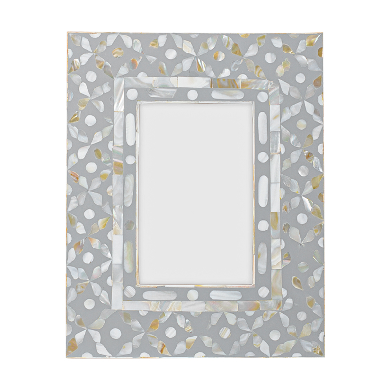 Рама для фото Bone Inlay Pearl Gray S Серый Перламутровый Рама для фото Bone Inlay Pearl Gray S Серый Перламутровый в Грозном | Loft Concept