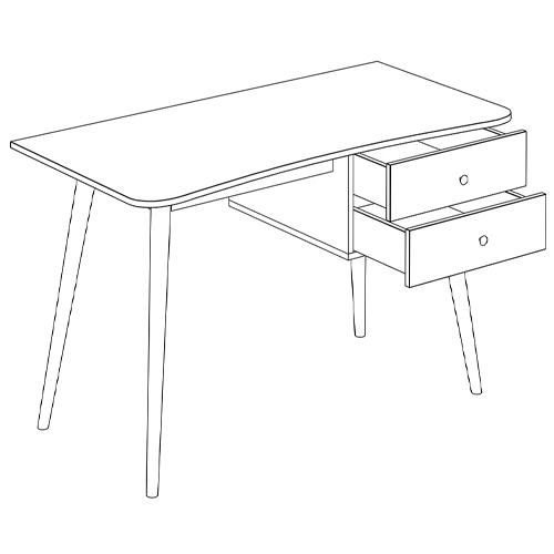 Письменный стол с принтом на ящиках Elise Desk Письменный стол с принтом на ящиках Elise Desk в Грозном