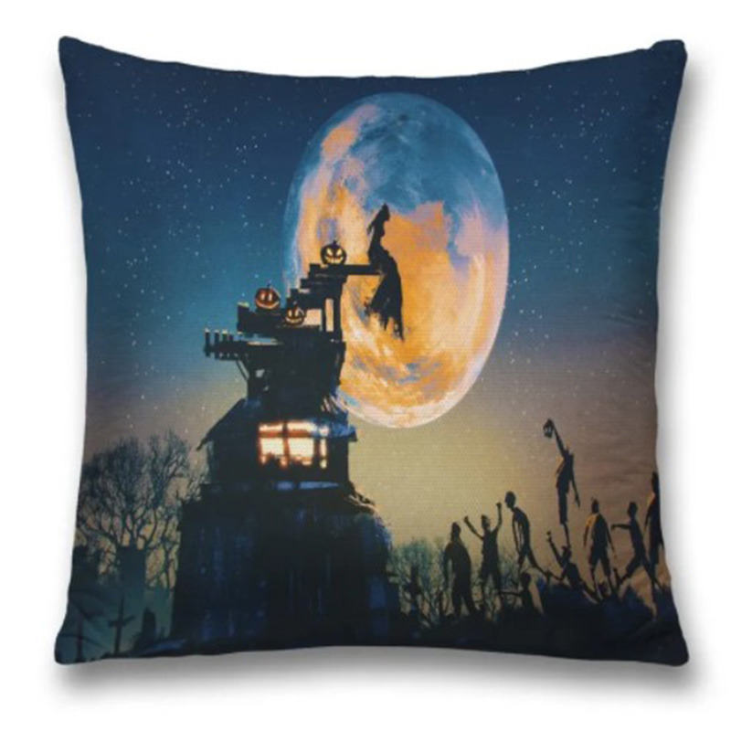 Подушка Halloween Rise Zombie Черный Синий Подушка Halloween Rise Zombie Черный Синий в Грозном | Loft Concept