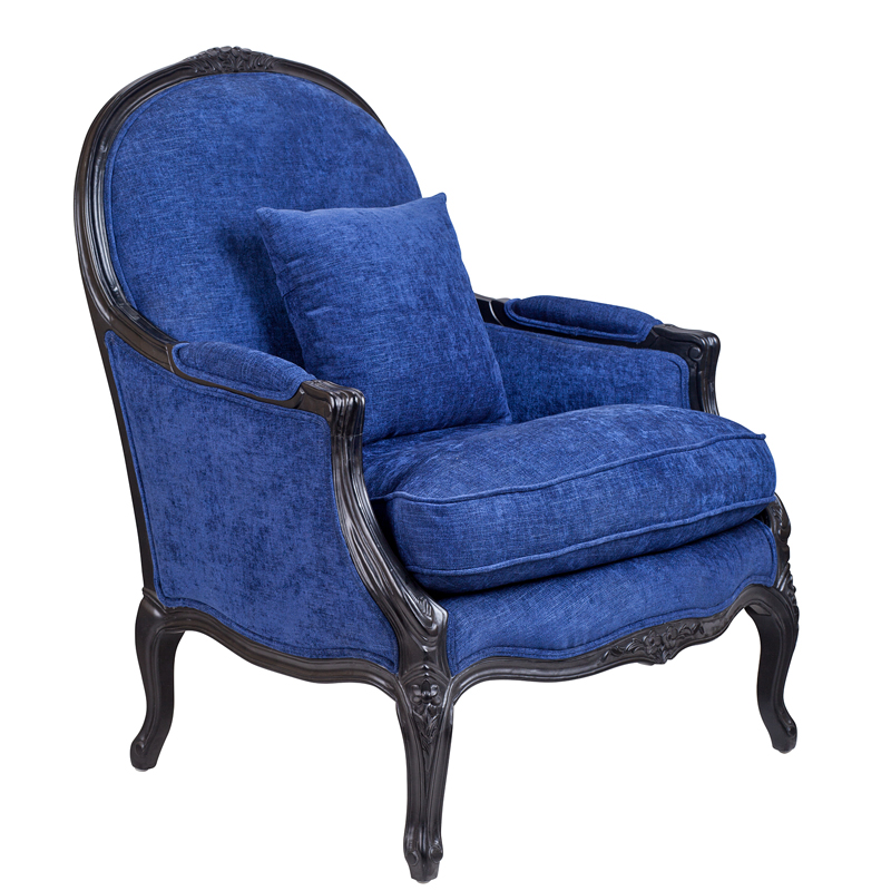 Кресло Bernard Armchair blue Синий Кресло Bernard Armchair blue Синий в Грозном | Loft Concept