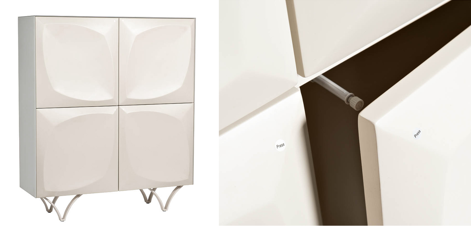 Комод с рельефным фасадом White Orchid Белый - фото №1