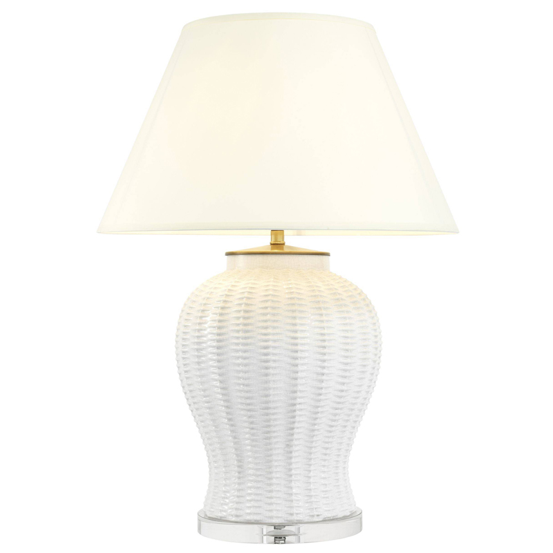 Настольная лампа Eichholtz Table Lamp Meyers Белый Прозрачный (Transparent) в Грозном | Loft Concept 