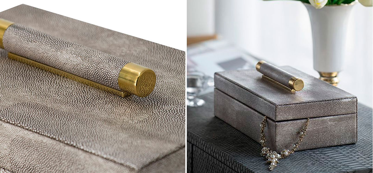 Комплект шкатулок с крышкой  Gray  - фото