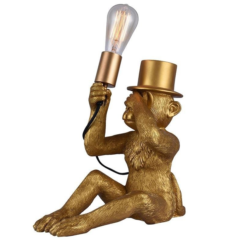 Настольная лампа Circus Monkey Table lamp Золотой Черный Настольная лампа Circus Monkey Table lamp Золотой Черный в Грозном | Loft Concept