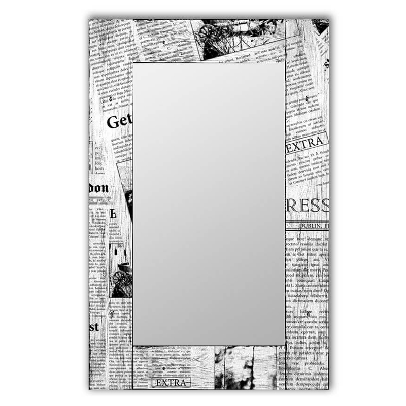 Зеркало Newspaper Черно-белый Зеркало Newspaper Черно-белый в Грозном | Loft Concept
