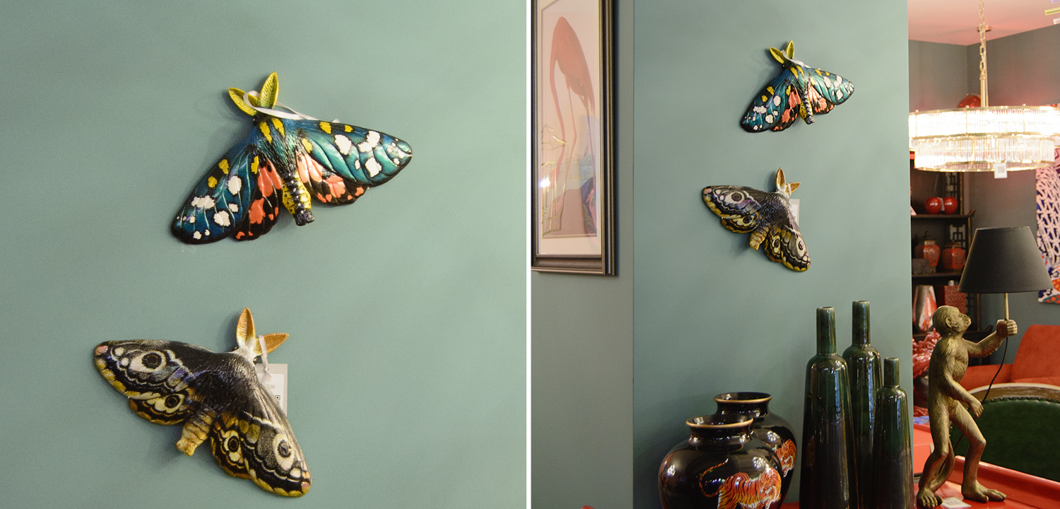 Аксессуар на стену Большой мотылёк керамика - фото №1