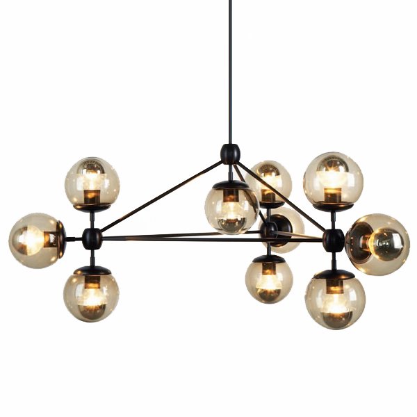 Люстра Modo Chandelier 10 Globes Дымчатый (Smoke) Люстра Modo Chandelier 10 Globes Дымчатый (Smoke) в Грозном | Loft Concept