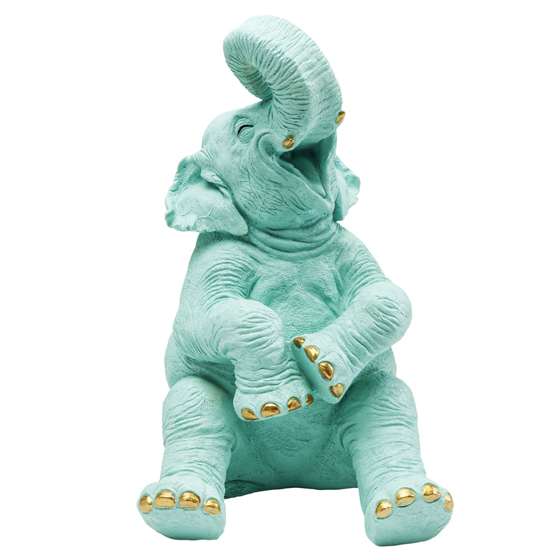 Статуэтка Funny Animals Elephant Голубой Золотой Статуэтка Funny Animals Elephant Голубой Золотой в Грозном | Loft Concept