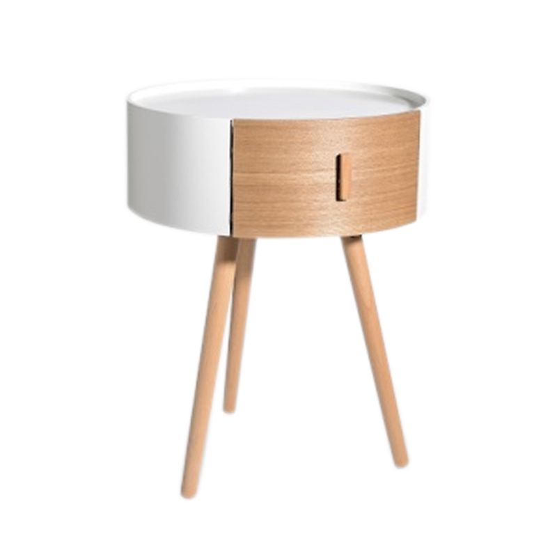 Тумбочка Stockholm White & Beige Сircle Белый Бежевый Тумбочка Stockholm White & Beige Сircle Белый Бежевый в Грозном | Loft Concept