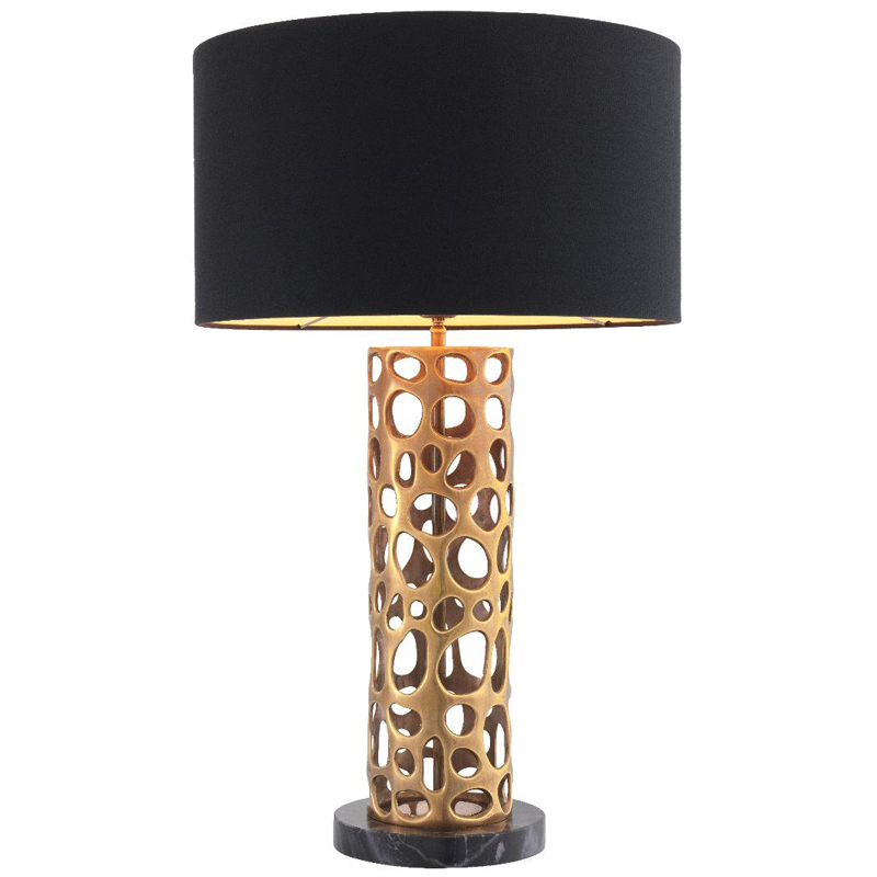 Настольная лампа Eichholtz Table Lamp Dix Brass Черный Винтажная латунь Черный Мрамор Nero Золотой Настольная лампа Eichholtz Table Lamp Dix Brass Черный Винтажная латунь Черный Мрамор Nero Золотой в Грозном | Loft Concept