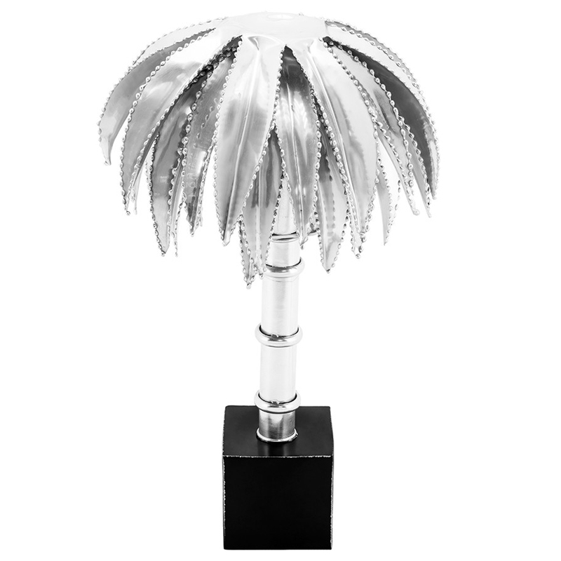 Настольная лампа TABLE LAMP PALMERY silver 30 Серебряный Черный Настольная лампа TABLE LAMP PALMERY silver 30 Серебряный Черный в Грозном | Loft Concept