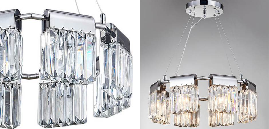 Люстра Crystal Pendants chrome 8 Люстра Crystal Pendants chrome 8 - Loft-Concept в Грозном