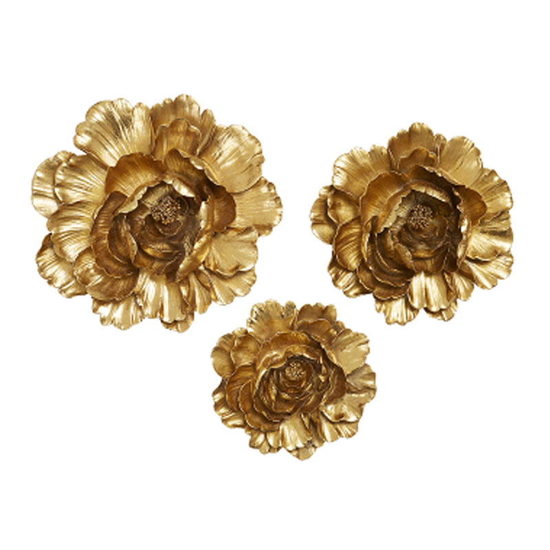 Аксессуар на стену Decor Flowers Rose Hip gold Золотой Аксессуар на стену Decor Flowers Rose Hip gold Золотой в Грозном | Loft Concept