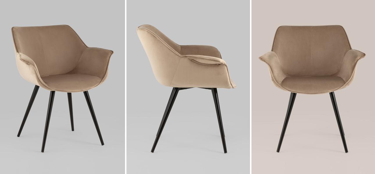 Стул Mason chair Велюр Капучино - фото