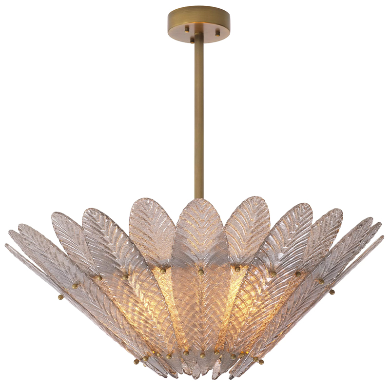 Люстра Eichholtz Chandelier Scala Латунь Стекло Смок Люстра Eichholtz Chandelier Scala Латунь Стекло Смок в Грозном | Loft Concept