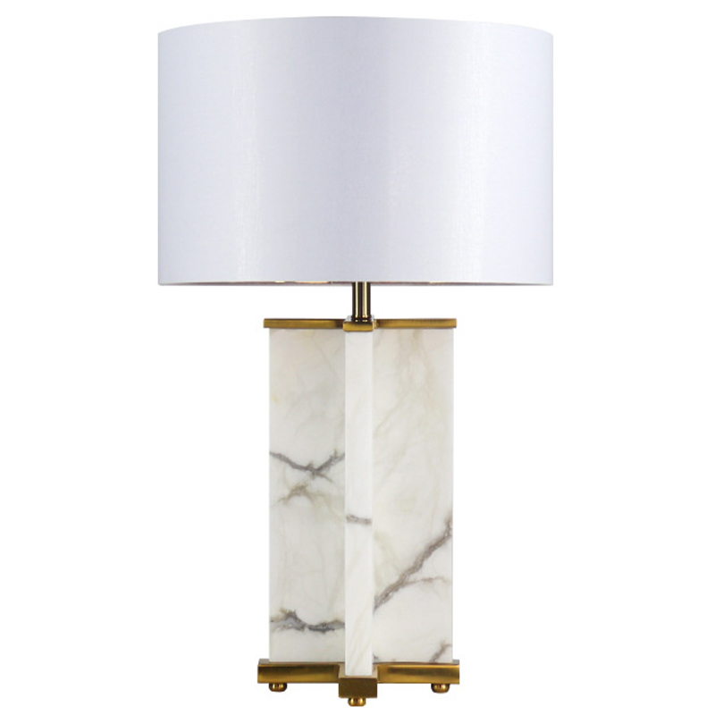 Настольная лампа Cecily Marble Table Lamp Белый Белый Мрамор Bianco Латунь Настольная лампа Cecily Marble Table Lamp Белый Белый Мрамор Bianco Латунь в Грозном | Loft Concept