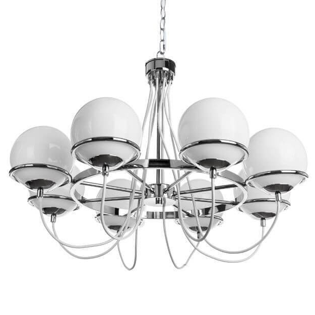 Люстра Melissa Chandelier Chromium Хром Белый Люстра Melissa Chandelier Chromium Хром Белый в Грозном | Loft Concept