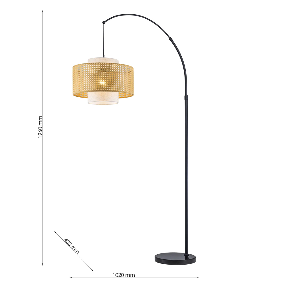 Торшер с декоративным поясом из плетеного бамбука Biuloggicu в Грозном