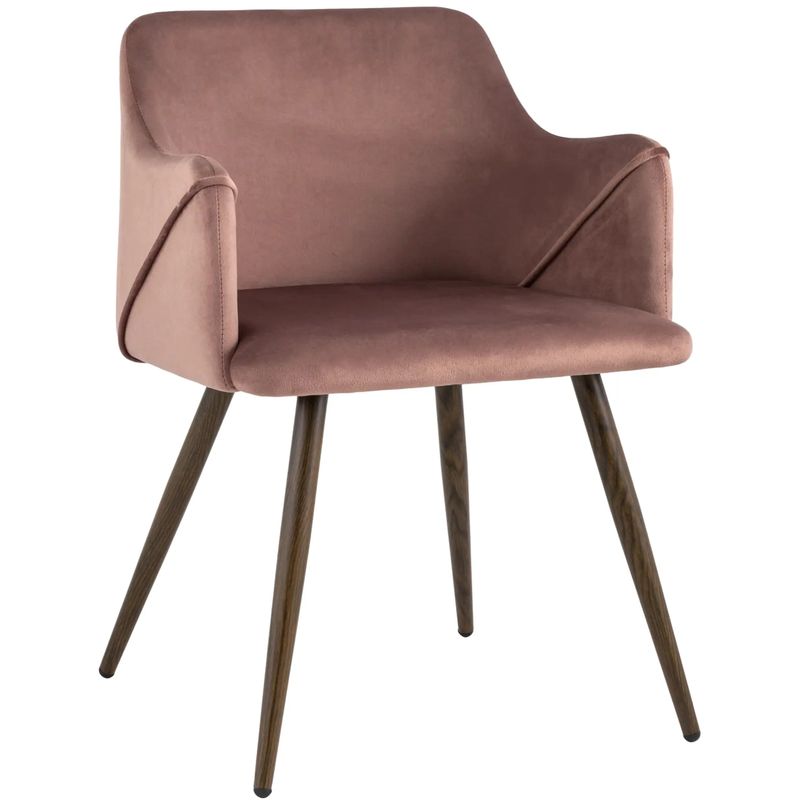 Стул Monarch Chair Пепельно-Розовый Велюр Розовый пастельный Коричневый Стул Monarch Chair Пепельно-Розовый Велюр Розовый пастельный Коричневый в Грозном | Loft Concept