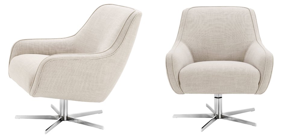 Кресло Eichholtz Swivel Chair Serena Natural Кресло Eichholtz Swivel Chair Serena Natural - Loft-Concept в Грозном