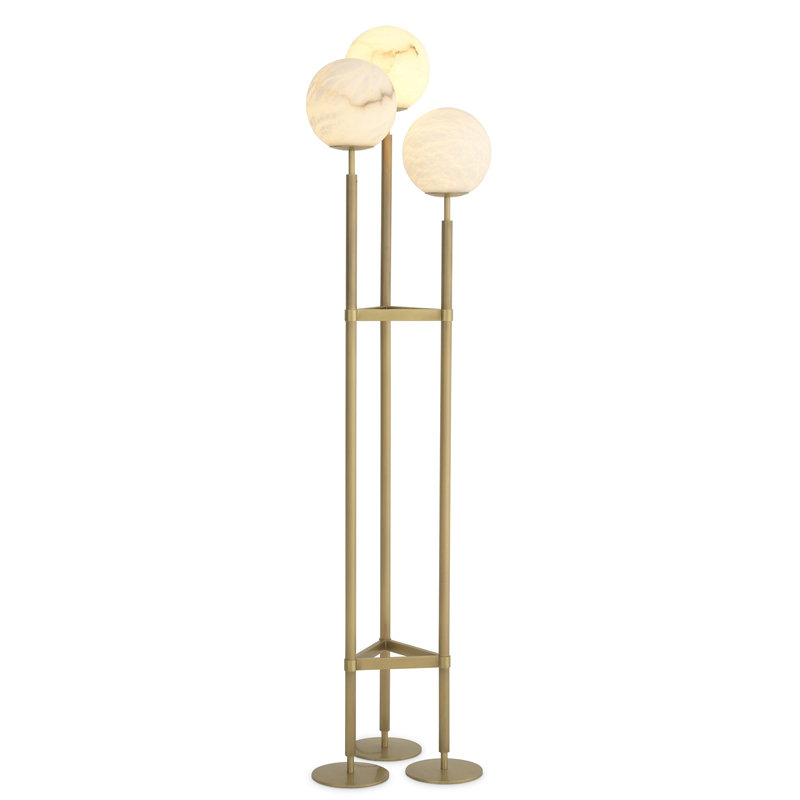 Торшер Eichholtz Floor Lamp Fiori Латунь Белый Торшер Eichholtz Floor Lamp Fiori Латунь Белый в Грозном | Loft Concept