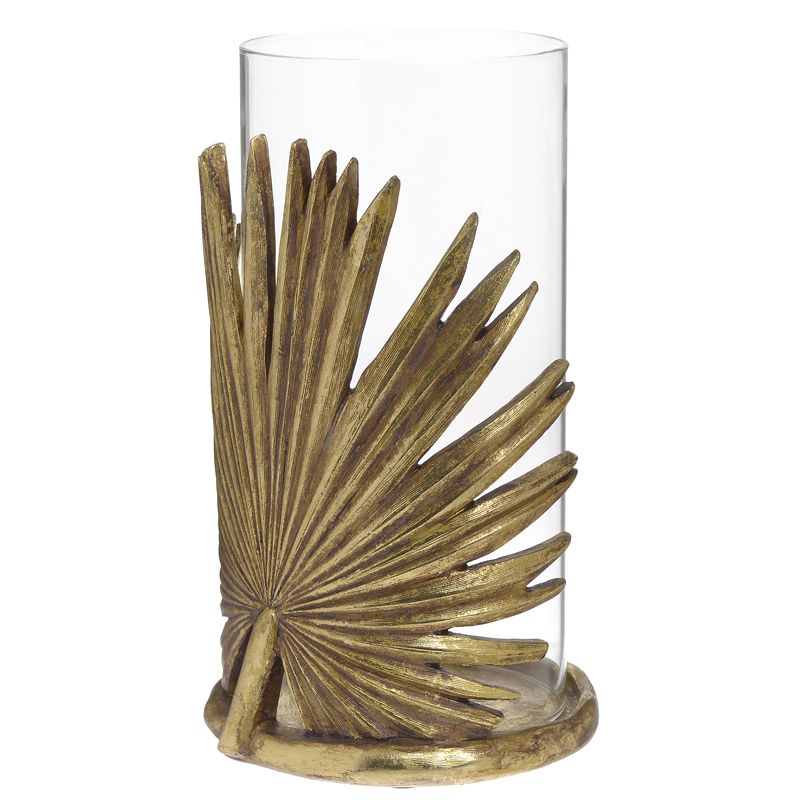 Подсвечник Palm Leaf Candlestick Золотой Прозрачный Подсвечник Palm Leaf Candlestick Золотой Прозрачный в Грозном | Loft Concept