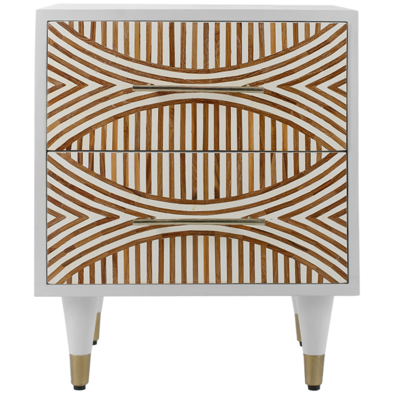 Тумба Arc Bedside Table Белый Коричневый Латунь Тумба Arc Bedside Table Белый Коричневый Латунь в Грозном | Loft Concept