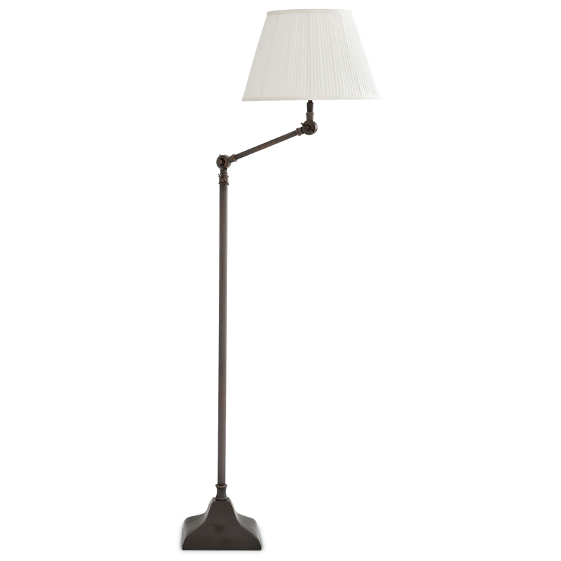 Торшер Eichholtz Floor Lamp Medea Темная бронза Белый Торшер Eichholtz Floor Lamp Medea Темная бронза Белый в Грозном | Loft Concept